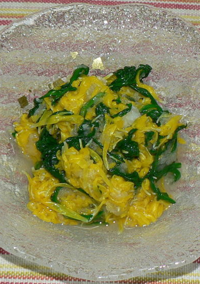 食用菊と春菊のおろし和え-レシピのメイン写真