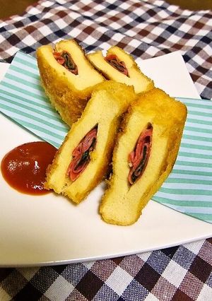 お弁当にも☆　高野豆腐の大葉ハムカツ*-レシピのメイン写真
