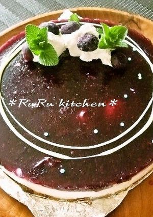ブルーベリーレアチーズケーキ-レシピのメイン写真
