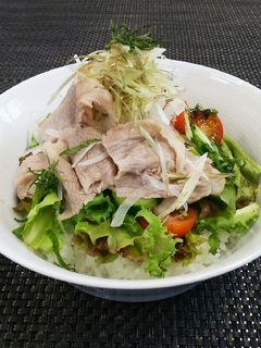★サッパリ(^^)牛冷しゃぶサラダ丼♪♪-レシピのメイン写真