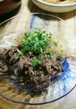 簡単☆冷製ぶっかけうどん・甘辛牛肉のせ-レシピのメイン写真