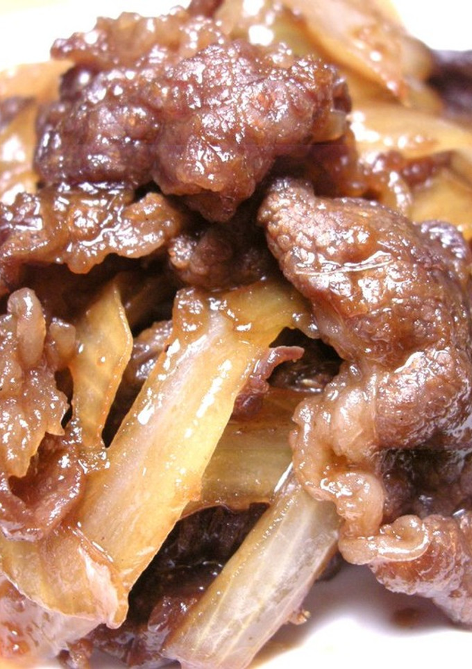 すき焼きのタレで簡単！ 牛肉の生姜焼き！-レシピのメイン写真
