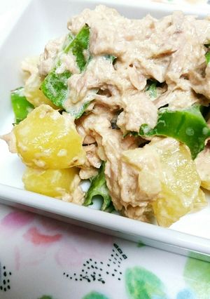 四角豆とじゃがいものツナマヨ和え-レシピのメイン写真
