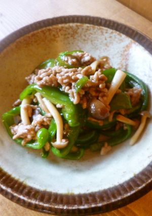 ピーマンとひき肉の甘辛炒め♪-レシピのメイン写真