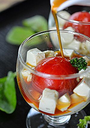 トマトと豆腐の冷し鉢・ポン酢でさっぱり♪-レシピのメイン写真