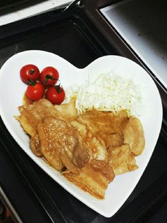 ブロック肉で♡豚肉の生姜焼き-レシピのメイン写真