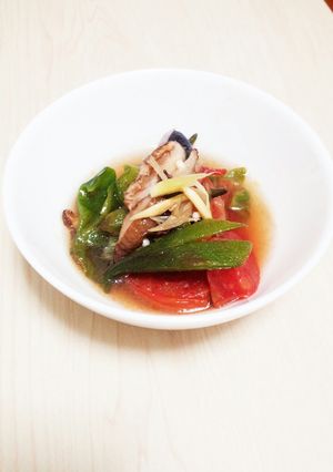 白だしだけ！夏野菜の簡単揚げ浸し-レシピのメイン写真