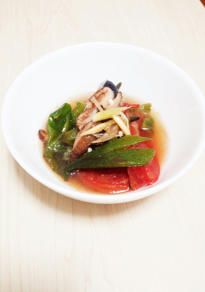 白だしだけ！夏野菜の簡単揚げ浸し-レシピのメイン写真