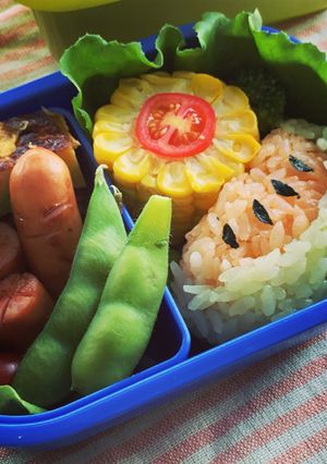 手抜き？可愛いのに超簡単！ひまわり弁当✿-レシピのメイン写真