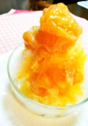 マンゴーコンポート♡ふわふわかき氷♪-レシピのメイン写真