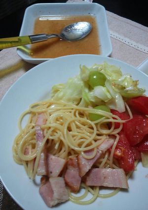 お洒落♪簡単さっぱり白ぶどうパスタ♪-レシピのメイン写真