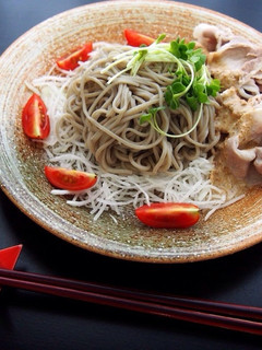 10分で完成! 冷しゃぶのゴマだれ蕎麦-レシピのメイン写真