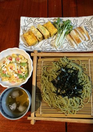 暑い夏…茶そばでランチ献立-レシピのメイン写真