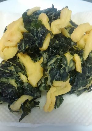 味噌汁の具材で作るサクサクかき揚げ♪-レシピのメイン写真