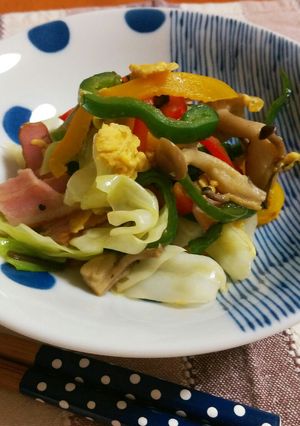 塩昆布とめんつゆで簡単シンプル野菜炒め-レシピのメイン写真