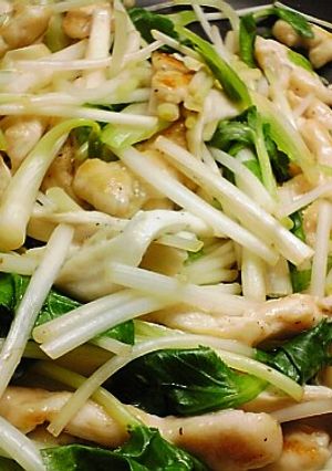 鶏ささみと香り野菜の、春らしい炒めもの-レシピのメイン写真