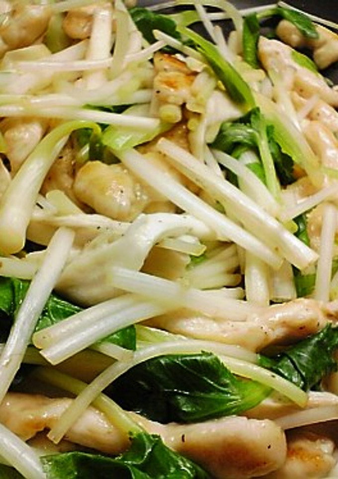 鶏ささみと香り野菜の、春らしい炒めもの-レシピのメイン写真
