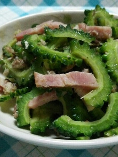 苦旨♪ゴーヤとベーコンの炒め物-レシピのメイン写真