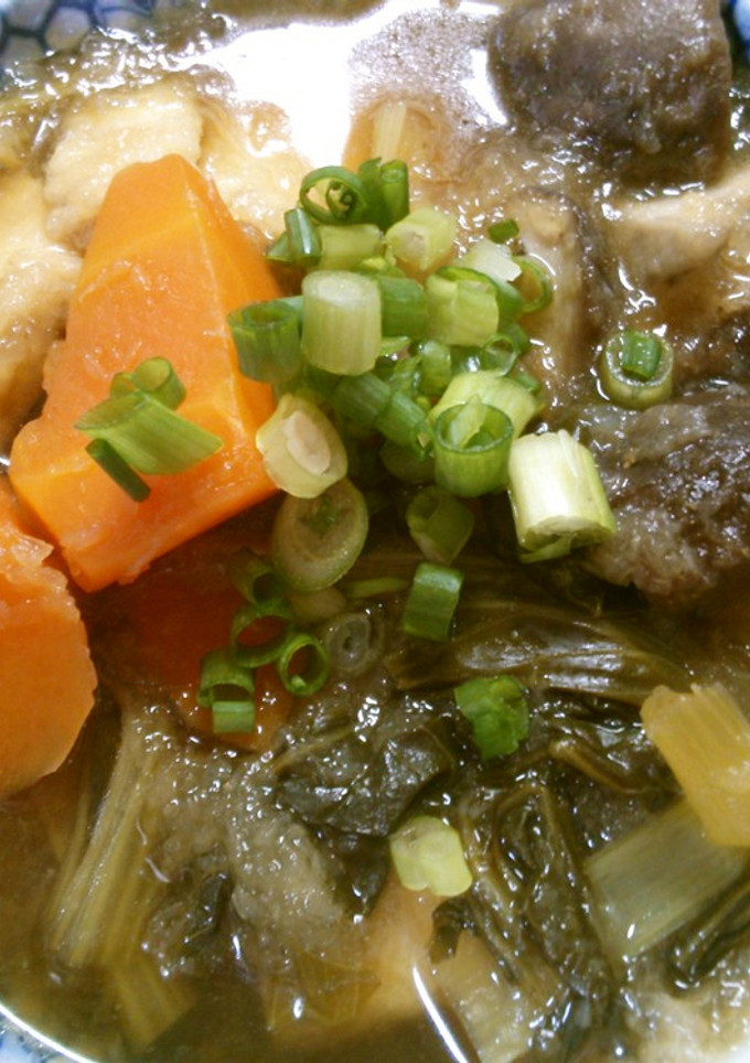 簡単　小松菜と　油揚げ　野菜の　おろし煮-レシピのメイン写真