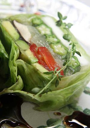 野菜だけのテリーヌ　レタス包み-レシピのメイン写真