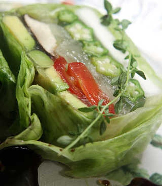 野菜だけのテリーヌ　レタス包み-レシピのメイン写真