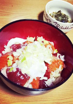 簡単漬け丼温玉乗せ-レシピのメイン写真