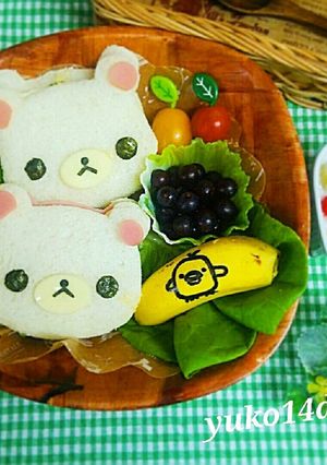 コリラックマの玉子サンドハムチーズサンド-レシピのメイン写真