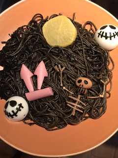 イカスミパスタでハロウィンの夜プレート★-レシピのメイン写真