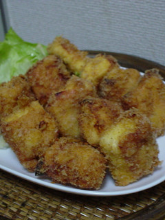 食べ過ぎ注意!!豆腐でチーズの挟み揚げ-レシピのメイン写真