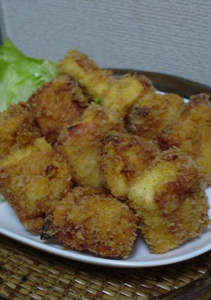 食べ過ぎ注意！！豆腐でチーズの挟み揚げ-レシピのメイン写真