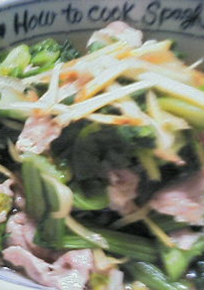 簡単小松菜と豚肉のオイスター煮-レシピのメイン写真