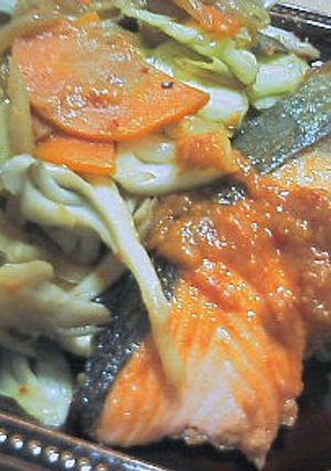 鮭のちゃんちゃん焼き（ピリ辛ver）-レシピのメイン写真