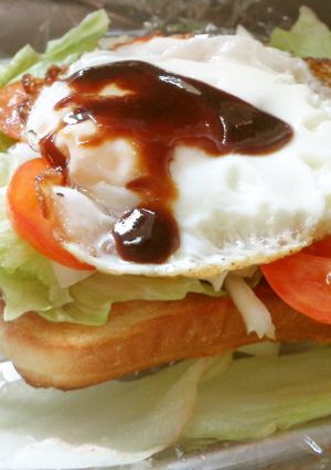 最速の納豆テリヤキ月見バーガー-レシピのメイン写真