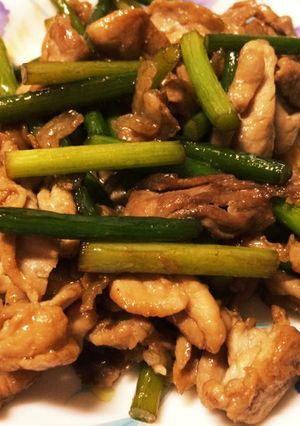 簡単！節約！ニンニクの芽と豚肉炒め-レシピのメイン写真
