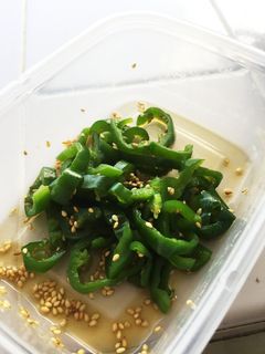 レンジ簡単☆ピーマン胡麻あえ-レシピのメイン写真
