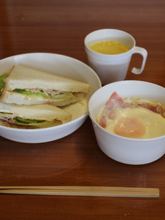 キャンプのごはん サンドイッチ&目玉焼き-レシピのメイン写真