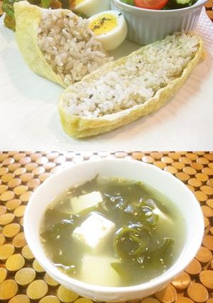 オッサンの変な稲荷寿司と副産物なお吸い物-レシピのメイン写真