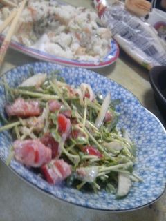 豆苗と夏野菜の和え物-レシピのメイン写真