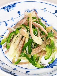 ご飯に良く合う☆茗荷とピーマンの塩もみ♬-レシピのメイン写真