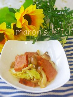 フライパンで♡キャベツと焼豚のサッと炒め-レシピのメイン写真