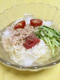さっぱり♪鶏ガラそうめん-レシピのメイン写真