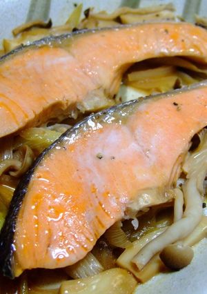 レンジで蒸し物♪鮭の簡単ポン酢蒸し-レシピのメイン写真