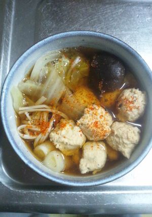 １２月２３日晩飯【肉団子鍋】-レシピのメイン写真