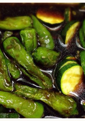 夏野菜の揚げ浸し with 蕎麦!-レシピのメイン写真