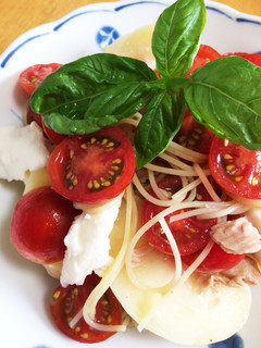 桃とプチトマトの冷製パスタ-レシピのメイン写真