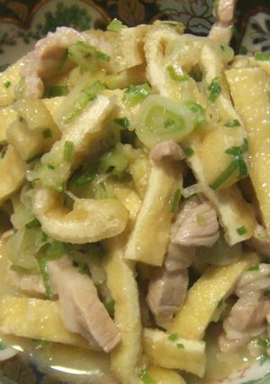 豚肉とうす揚げの酢みそ和え-レシピのメイン写真