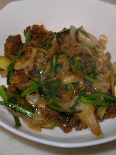 牛肉と小松菜のにんにく醤油炒め-レシピのメイン写真