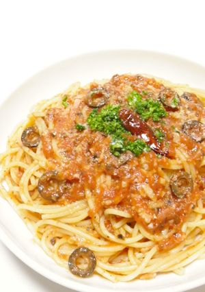 贅沢トマトソースのスパゲティ♪-レシピのメイン写真