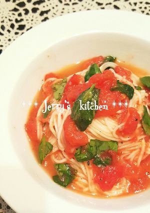 トマト&バジルdeそうめんカッペリーニ♪-レシピのメイン写真