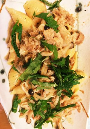 豚バラ肉と大葉のパスタ ゴマだれ和え-レシピのメイン写真